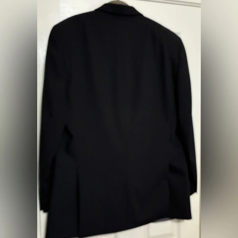 Calvin Klein Classic Black Men's Blazer Single breasted 100% New Wool Size 42L